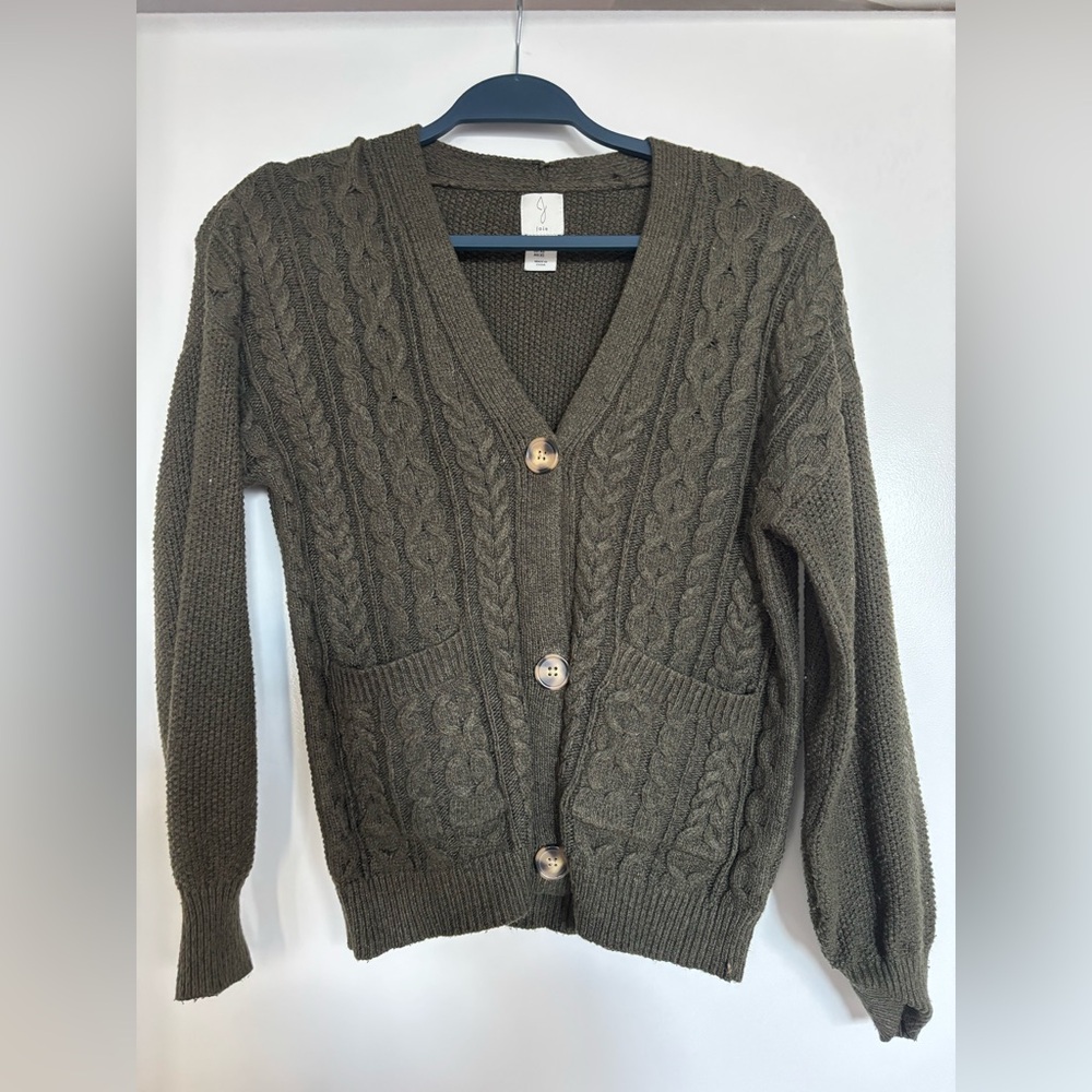 Joie Textured Knit Sweater in Brown